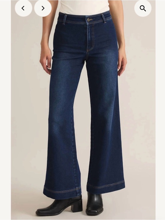Z Supply Pants - Z Supply women’s Rilynn Wide sweat Denim Trouser In Dark blue wash size 27 NEW